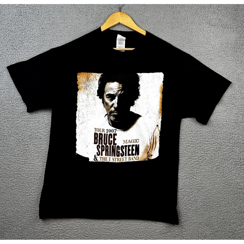 Bruce Springsteen 2007 Magic Tour T Shirt Adult Large Black Concert Tee Delta
